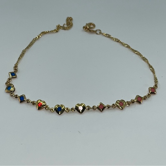 18KGF Hearts & Diamonds Bracelet - Picture 3 of 6